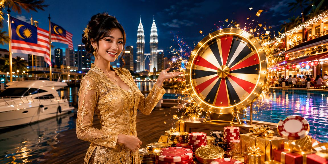 Permainan roulette bersama pakaian tradisional di Kuala Lumpur